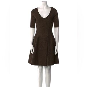 Milly Black and Gold Short Sleeve Dress - Fit and Flare - size Small - EUC